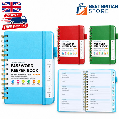 Password book with - password,