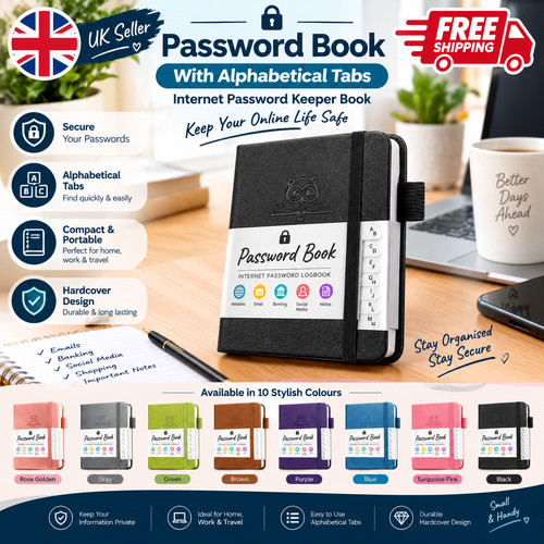 Password book with - password,