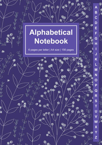Alphabetical notebook size - a4,