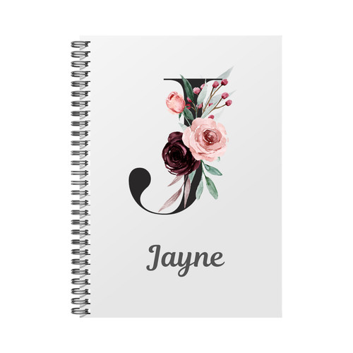 Personalised initial notebook - personalised,