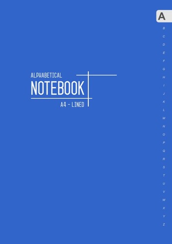 Alphabetical notebook - alphabetical, a4
