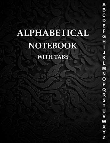 Alphabetical notebook with - alphabetical,