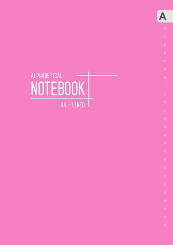 Alphabetical notebook - alphabetical, a4